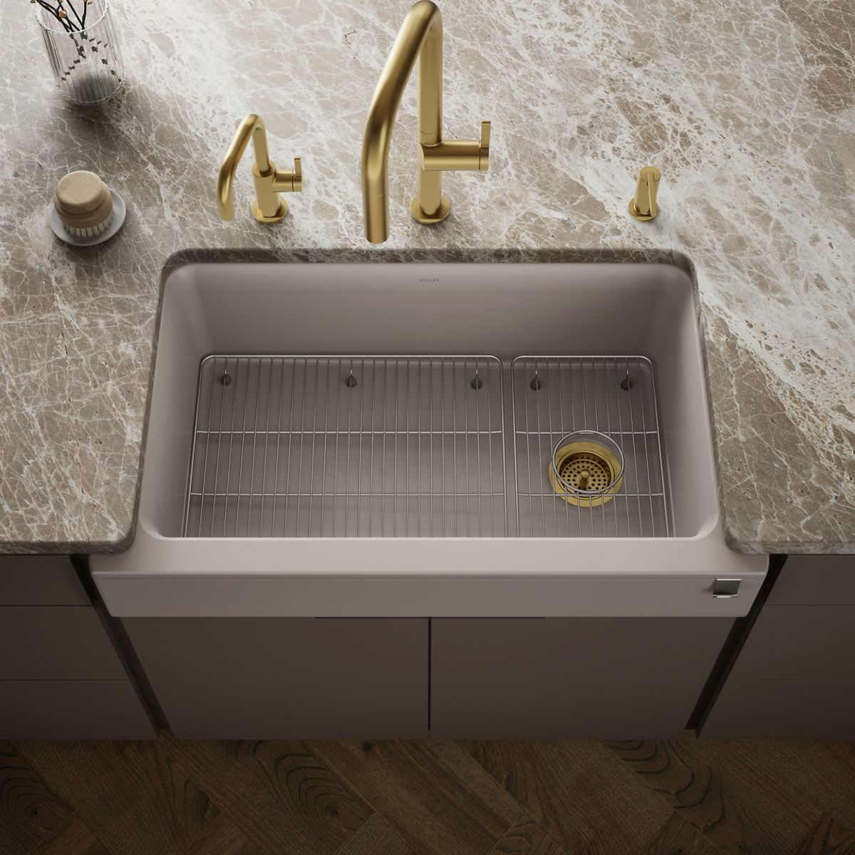 Cairn® Undermount single-bowl farmhouse kitchen sink