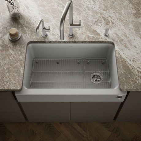 Cairn® Undermount single-bowl farmhouse kitchen sink