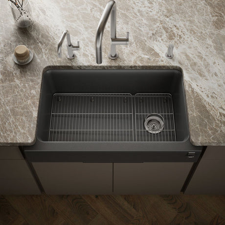 Cairn® Undermount single-bowl farmhouse kitchen sink