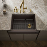 Cairn® 29-3/4" undermount single-bowl farmhouse kitchen sink with short apron