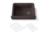 Cairn® 29-3/4" undermount single-bowl farmhouse kitchen sink with short apron