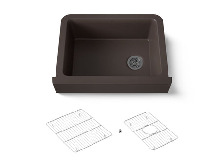 Cairn® 29-3/4" undermount single-bowl farmhouse kitchen sink with short apron
