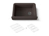 Cairn® 29-3/4" undermount single-bowl farmhouse kitchen sink with short apron