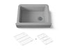Cairn® 29-3/4" undermount single-bowl farmhouse kitchen sink with short apron