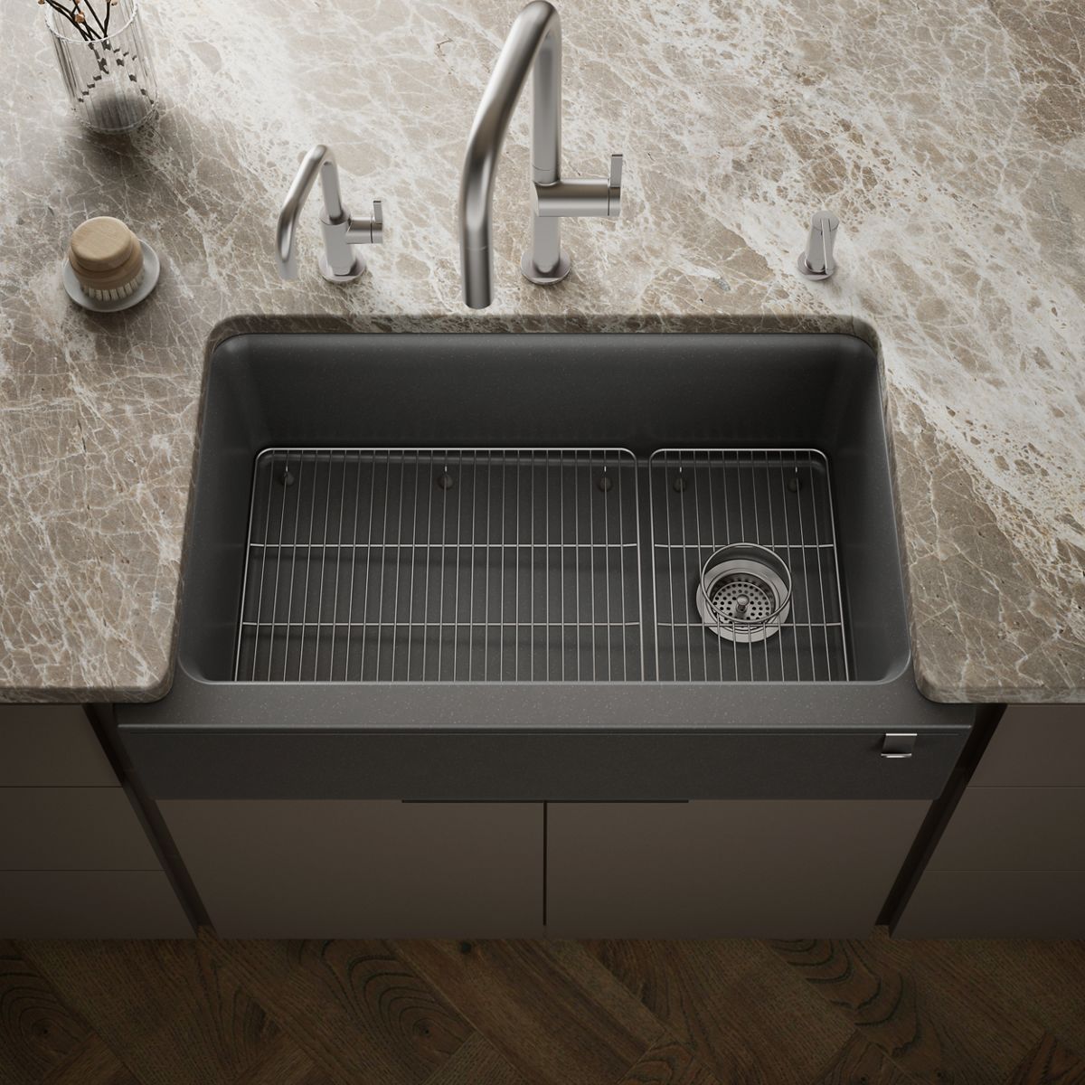 Cairn® 34" undermount single-bowl farmhouse kitchen sink