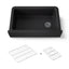Cairn® 34" undermount single-bowl farmhouse kitchen sink with fluted design