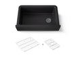 Cairn® 34" undermount single-bowl farmhouse kitchen sink with fluted design