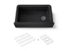 Cairn® 34" undermount single-bowl farmhouse kitchen sink with fluted design