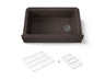 Cairn® 34" undermount single-bowl farmhouse kitchen sink with fluted design