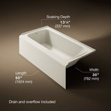 Avec® 60" x 30" alcove bath, left drain