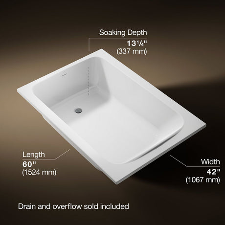 Avec® 60" x 42" drop-in bath