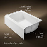 Avec® 60" x 42" alcove bath, right drain