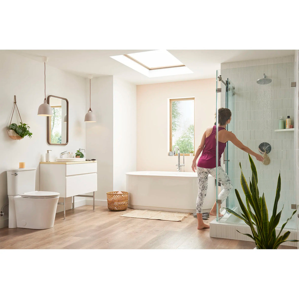 Studio® S 1.8 gpm/6.8 L/min  Shower Trim Kit With Rain Showerhead, Double Ceramic Pressure Balance Cartridge With Lever Handle