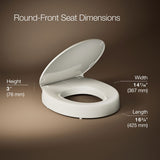 Hyten® Elevated Quiet-Close™ round-front toilet seat