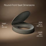 Hyten® Elevated Quiet-Close™ round-front toilet seat