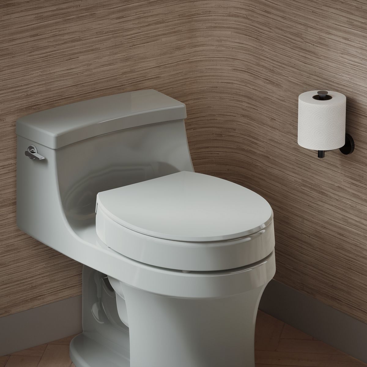 Hyten® Elevated Quiet-Close™ round-front toilet seat