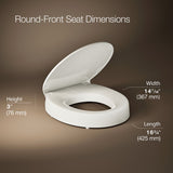 Hyten® Elevated Quiet-Close™ round-front toilet seat