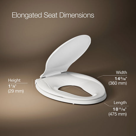 Transitions® Nightlight ReadyLatch® Quiet-Close™ elongated toilet seat