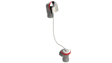 FRZERO FR-PVC Offset Waste & Overflow Plug & Chain Half Kit (25DCSHK-CP)