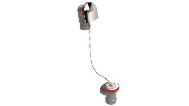 FRZERO FR-PVC Offset Waste & Overflow Plug & Chain Half Kit (25DCSHK-CP)