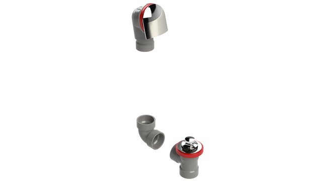 FRZERO FR-PVC Direct Waste & Overflow Zinc Lift & Turn Kit (25DLZK-CP)