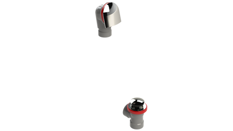 FRZERO FR-PVC Direct Waste & Overflow Tip-Toe Half Kit (25DTIPHK-CP)