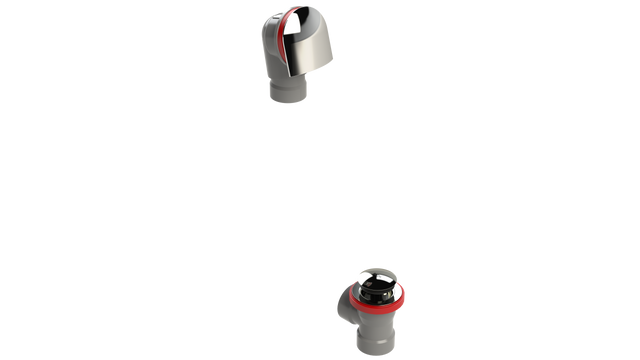 FRZERO FR-PVC Direct Waste & Overflow Tip-Toe Half Kit (25DTIPHK-CP)
