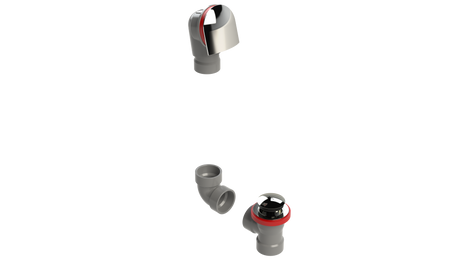 FRZERO FR-PVC Direct Waste & Overflow Tip-Toe Kit (25DTIPK-CP)