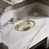 Rhythm® 23-1/4" oval undermount bathroom sink, no overflow