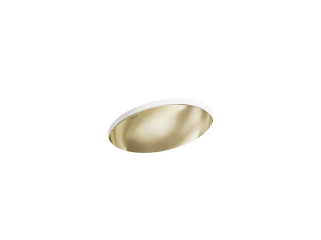 Rhythm® 23-1/4" oval undermount bathroom sink, no overflow