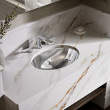 Rhythm® 23-1/4" oval undermount bathroom sink, no overflow