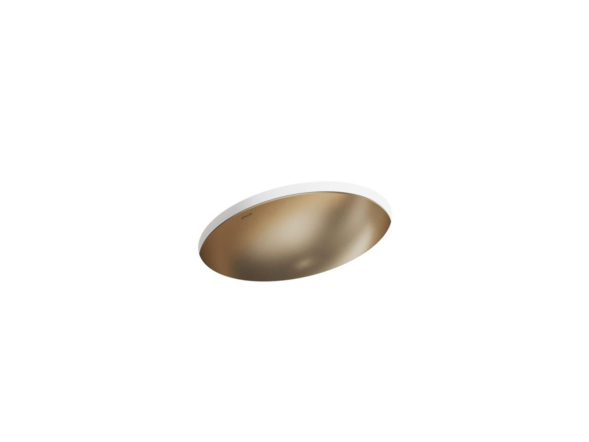 Rhythm® 23-1/4" oval undermount bathroom sink, no overflow