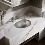 Bachata® 20" oval drop-in/undermount bathroom sink, no overflow
