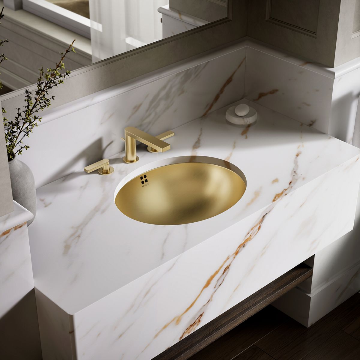 Bachata® 20" oval drop-in/undermount bathroom sink