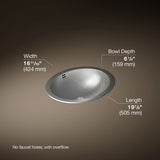 Bachata® 20" oval drop-in/undermount bathroom sink