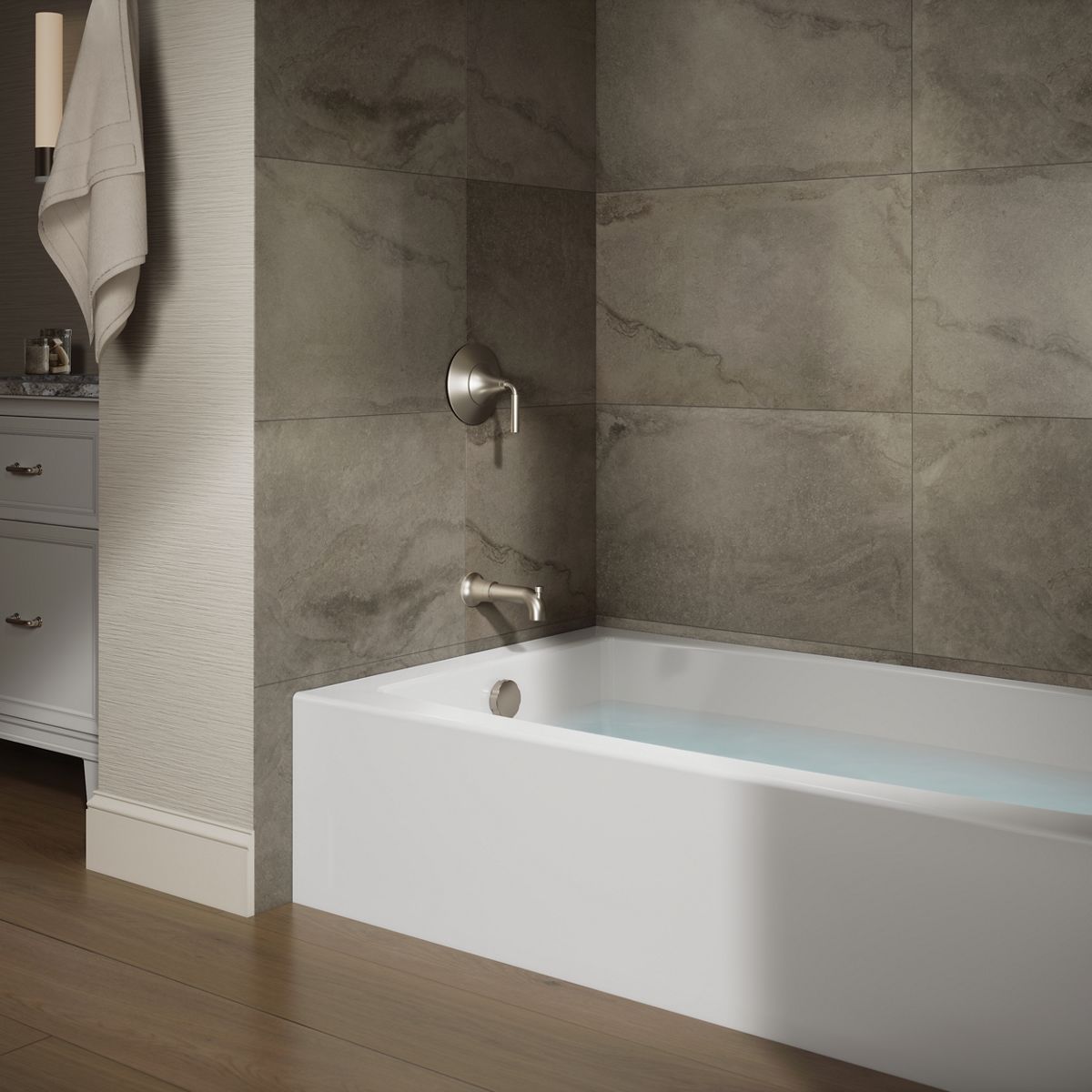 Entity® 60" x 36" alcove bath with left drain