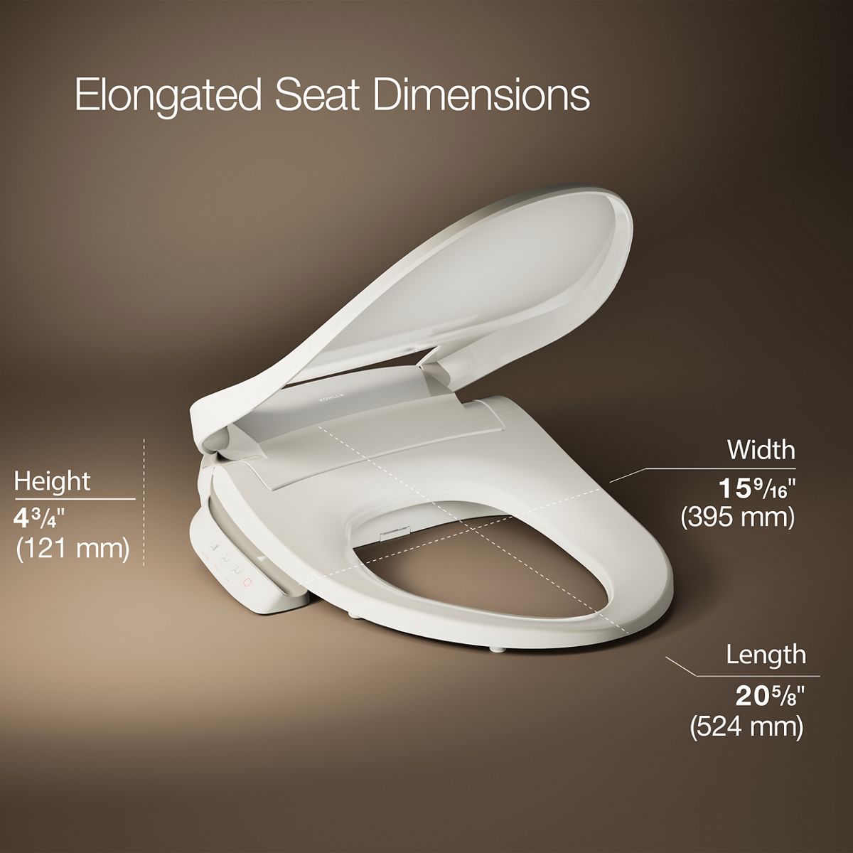 PureWash® E545 Elongated bidet toilet seat