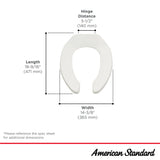 Commercial Heavy Duty Open Front Elongated Toilet Seat with EverClean® Surface