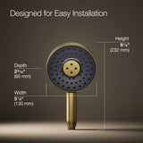 Statement® Round three-function handshower, 2.5 gpm