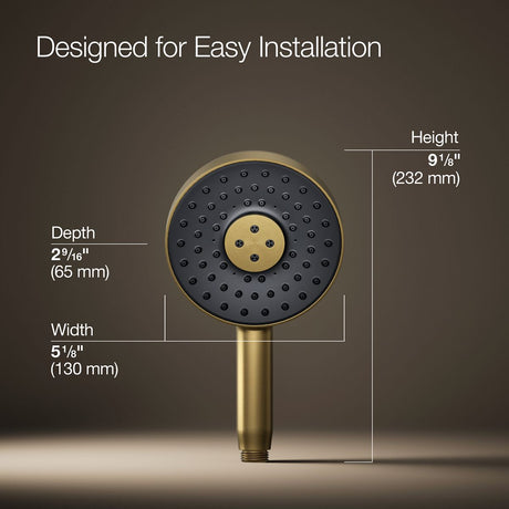 Statement® Round three-function handshower, 2.5 gpm