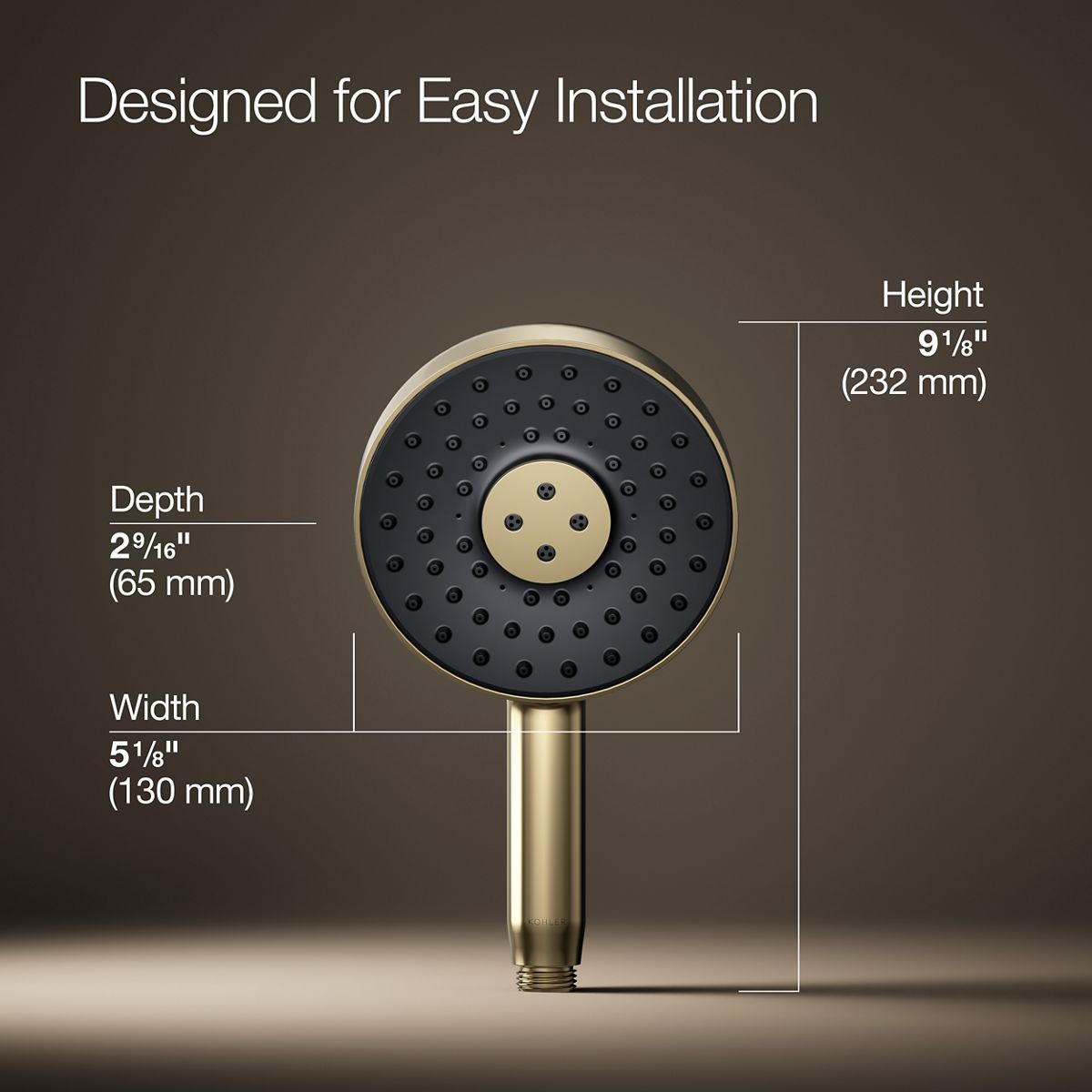 Statement® Round three-function handshower, 2.5 gpm