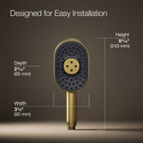 Statement® Oblong three-function handshower, 2.5 gpm