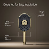 Statement® Oblong three-function handshower, 2.5 gpm