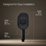 Statement® Oblong three-function handshower, 2.5 gpm
