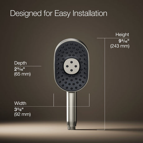 Statement® Oblong three-function handshower, 2.5 gpm