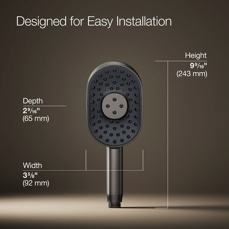 Statement® Oblong three-function handshower, 2.5 gpm