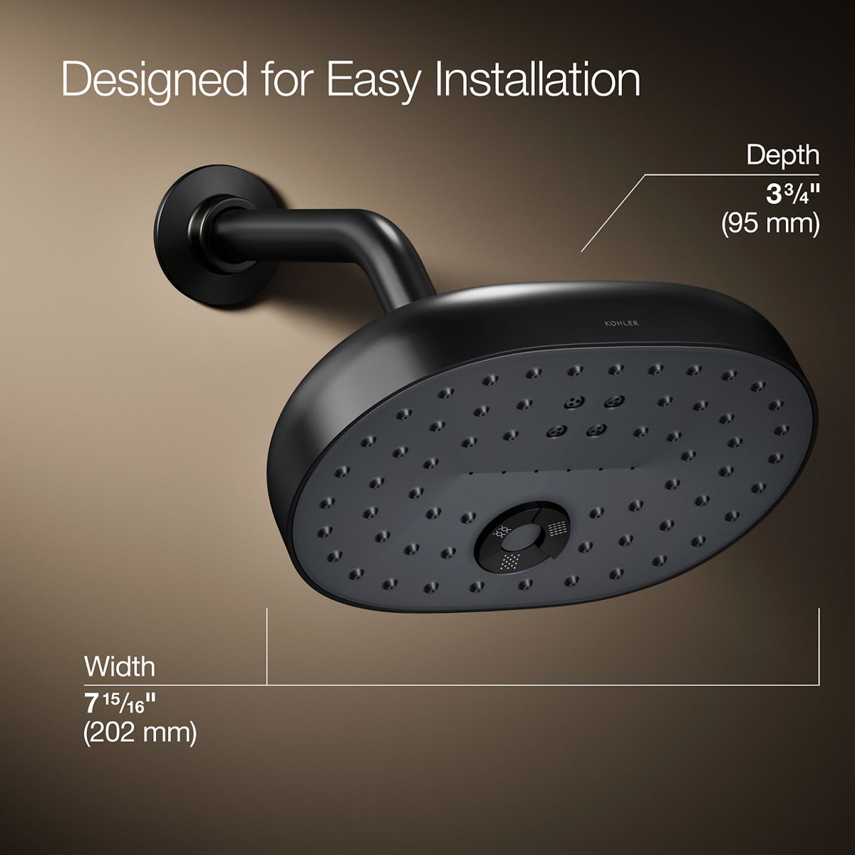 Statement® Three-function showerhead, 2.5 gpm