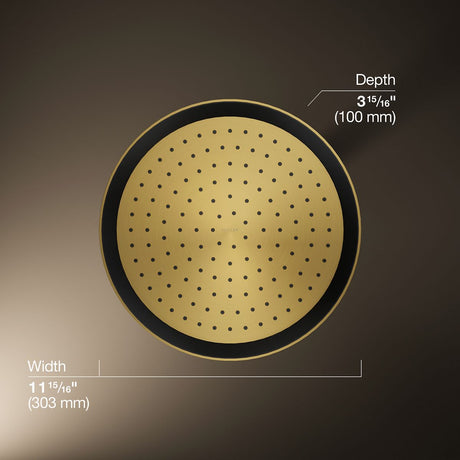 Statement® Round 12" single-function rainhead, 2.5 gpm