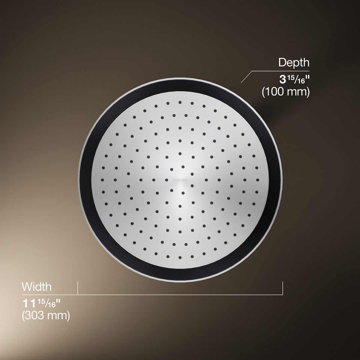 Statement® Round 12" single-function rainhead, 1.75 gpm