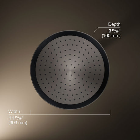 Statement® Round 12" single-function rainhead, 2.5 gpm